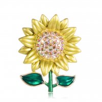 SB242 - Korean fashion sunflower brooch
